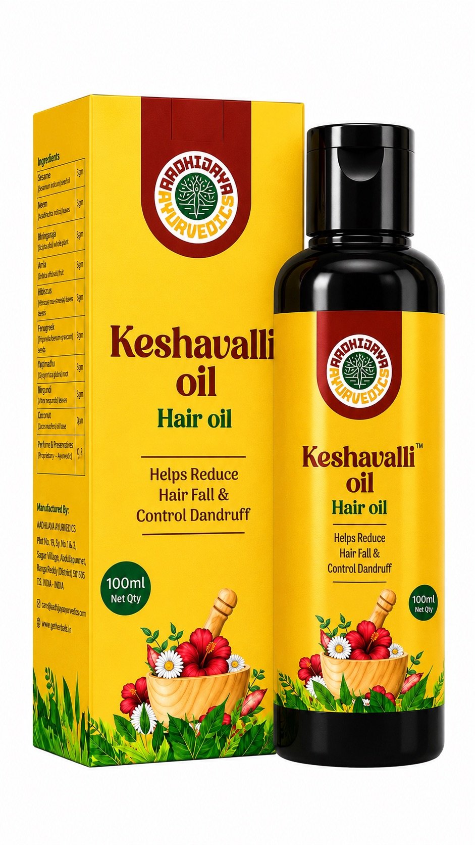 Keshavalli oil (pack of 2 bottles)